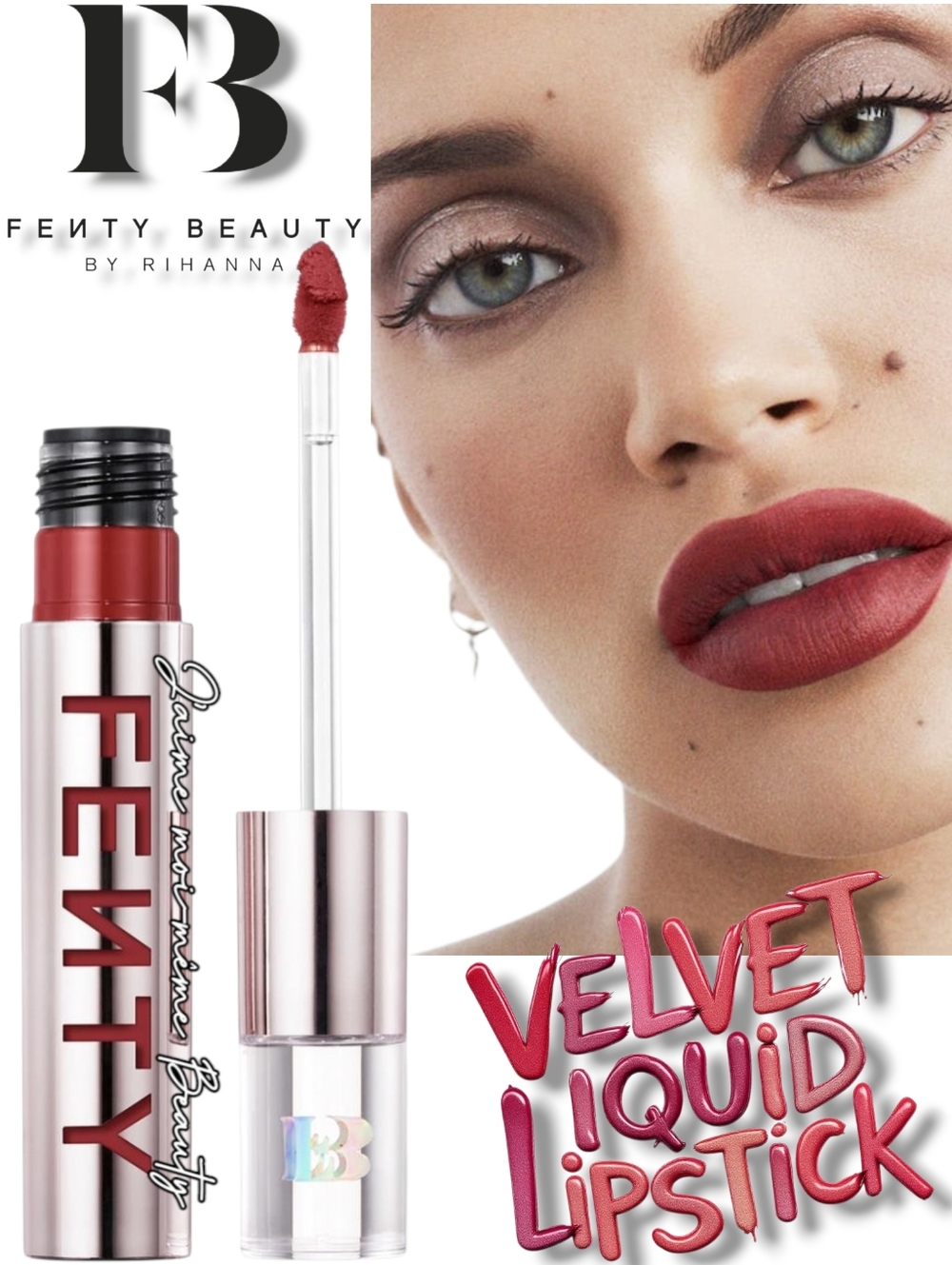 FENTY Velvet Liquid Lipstick in FIYAPROOF - Picture 1 of 13